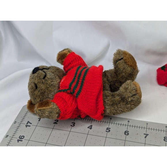 Gund Bear Plush Brown Christmas Sweater Hat 7 Inch 1983 Stuffed Animal Toy - Picture 8 of 8